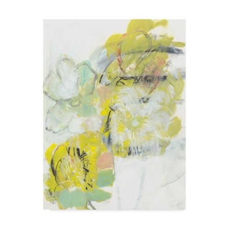 Jodi Fuchs 'Yellow Floral Abstract I' Canvas Art,14x19